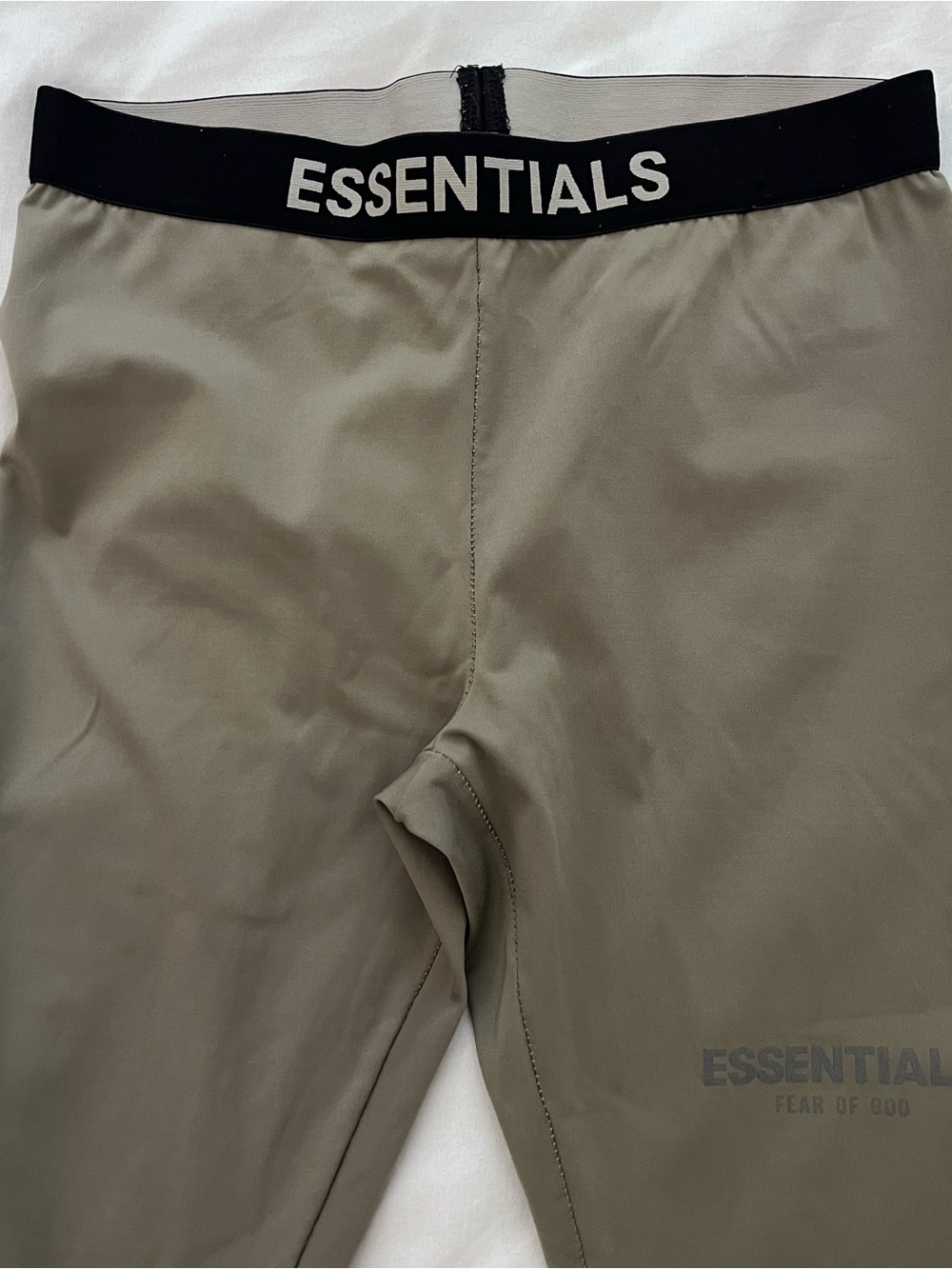 Fear of God Essentials Athletic Leggings Size Small Olive Green